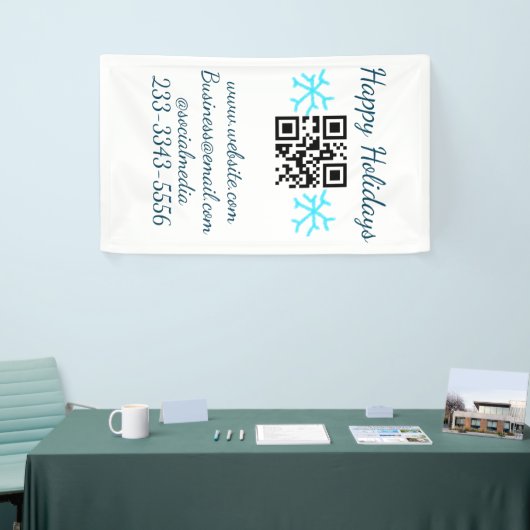eenvoudige aangepaste QR-code voeg uw naam tekst t Spandoek (Beurs)