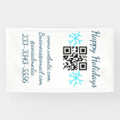 eenvoudige aangepaste QR-code voeg uw naam tekst t Spandoek (Horizontaal)