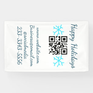 eenvoudige aangepaste QR-code voeg uw naam tekst t Spandoek