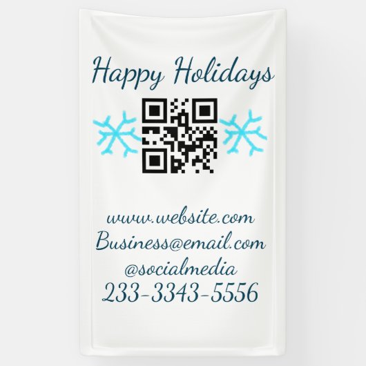 eenvoudige aangepaste QR-code voeg uw naam tekst t Spandoek (Verticaal)