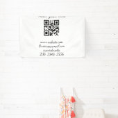 eenvoudige aangepaste QR-code voeg uw naam tekst t Spandoek (Insitu)