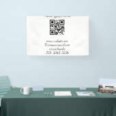 eenvoudige aangepaste QR-code voeg uw naam tekst t Spandoek (Beurs)