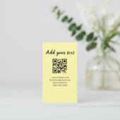 eenvoudige aangepaste QR-code voeg uw naam tekst t Visitekaartje (Staand voorkant)
