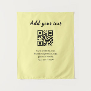 eenvoudige aangepaste QR-code voeg uw naam tekst t Wandkleed