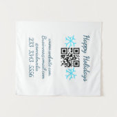 eenvoudige aangepaste QR-code voeg uw naam tekst t Wandkleed (Voorkant (horizontaal))