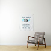 eenvoudige aangepaste QR-code voeg uw naam tekst t Wandkleed (In situ)