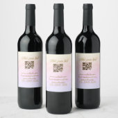 eenvoudige aangepaste QR-code voeg uw naam tekst t Wijn Etiket (Flessen)