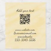 eenvoudige aangepaste QR-code voeg uw naam tekst t Wijn Etiket (Enkel label)