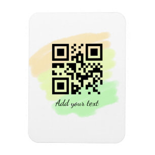 eenvoudige aangepaste QR-code voeg uw naam tekst w Magneet