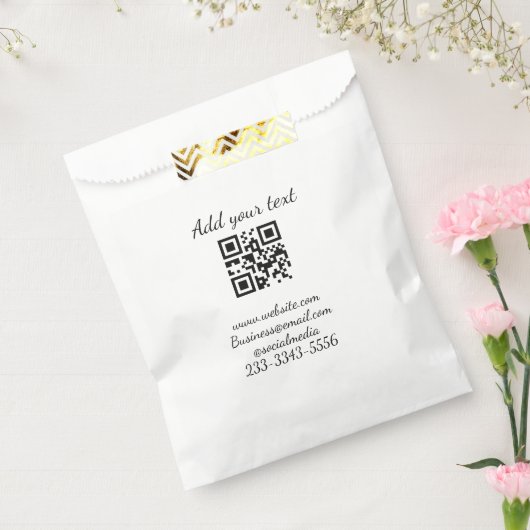 eenvoudige aangepaste QR-code voeg uw naam toe tek Bedankzakje (Gezegeld)
