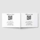 eenvoudige aangepaste QR-code voeg uw naam toe tek Gastenboek (Volledig)