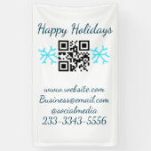 eenvoudige aangepaste QR-code voeg uw naam toe tek Spandoek (Verticaal)