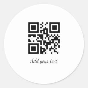 eenvoudige aangepaste QR-code voegt jouw naam toe Ronde Sticker
