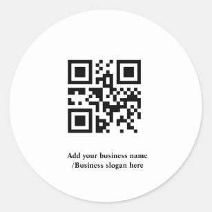 Eenvoudige aangepaste QR-code voegt u logo toe Ronde Sticker