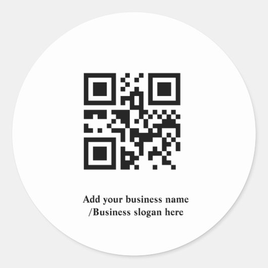 Eenvoudige aangepaste QR-code voegt u logo toe Ronde Sticker (Voorkant)