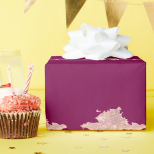 eenvoudige aangepaste roze paarse glans voeg je na cadeaupapier