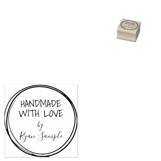 Eenvoudige aangepaste rubberen stempel (Gestempeld)