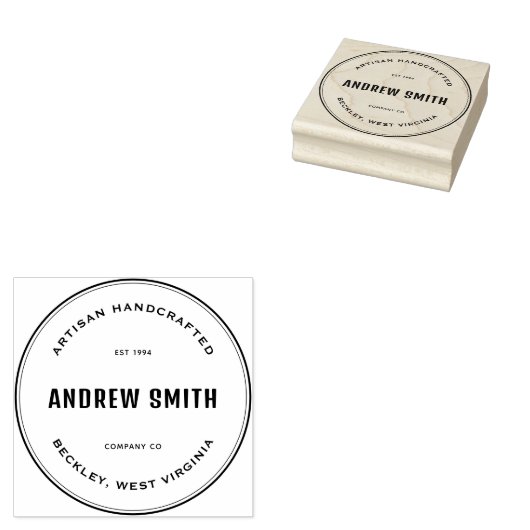 Eenvoudige aangepaste rubberen stempel (Gestempeld)