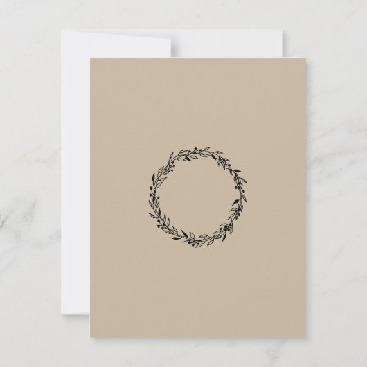 Eenvoudige Aangepaste Sjabloon Bruids Douche Uitno Kaart (Achterkant)