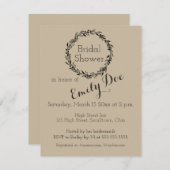 Eenvoudige Aangepaste Sjabloon Bruids Douche Uitno Kaart (Voorkant / Achterkant)