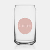 Eenvoudige aangepaste slimline typografie Roze Blikvorm Glas (Voorkant)