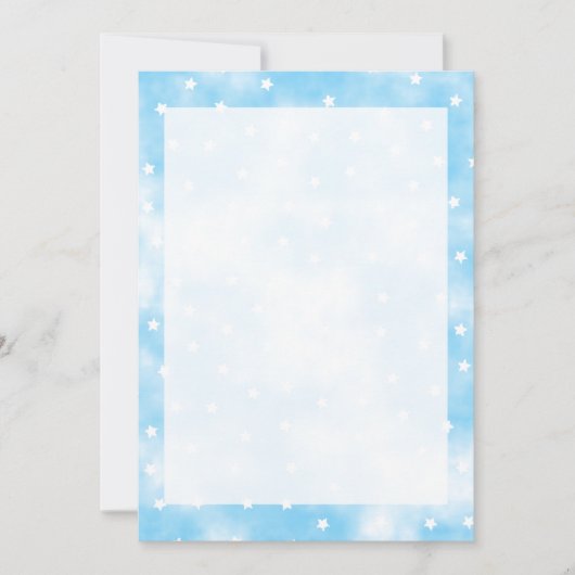 Eenvoudige aangepaste sterren Sky Waterverf Rand v Kaart (Voorkant)