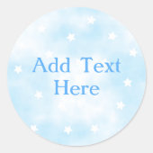 Eenvoudige aangepaste sterren Sky Waterverf Ronde Sticker (Voorkant)