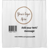 eenvoudige aangepaste streepjescode toevoegen jouw douchegordijn (Voorkant)