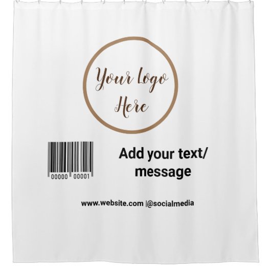 eenvoudige aangepaste streepjescode toevoegen jouw douchegordijn (Voorkant)