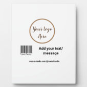 eenvoudige aangepaste streepjescode toevoegen jouw fotoplaat (Voorkant)