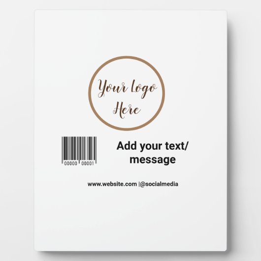 eenvoudige aangepaste streepjescode toevoegen jouw fotoplaat (Voorkant)