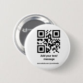 eenvoudige aangepaste streepjescode toevoegen jouw ronde button 5,7 cm (Voorkant /achterkant)