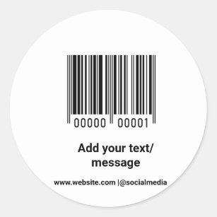 eenvoudige aangepaste streepjescode toevoegen jouw ronde sticker