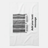 eenvoudige aangepaste streepjescode toevoegen jouw theedoek (Verticaal)