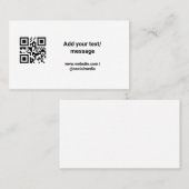 eenvoudige aangepaste streepjescode toevoegen jouw visitekaartje (Voorkant / Achterkant)