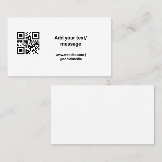 eenvoudige aangepaste streepjescode toevoegen jouw visitekaartje (Voorkant / Achterkant)