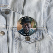 Eenvoudige aangepaste tekst begrafenis/herdenkings ronde button 7,6 cm (In situ)