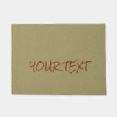 Eenvoudige aangepaste tekst en kleur deurmat (Voorkant)