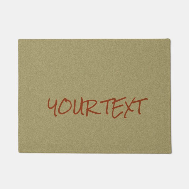 Eenvoudige aangepaste tekst en kleur deurmat (Voorkant)
