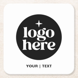 Eenvoudige Aangepaste Tekst & Logo Kartonnen Onderzetters