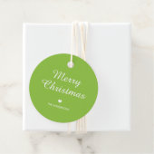 Eenvoudige aangepaste tekst Minimaal Prettig Kerst Bedankjes Labels (In situ)