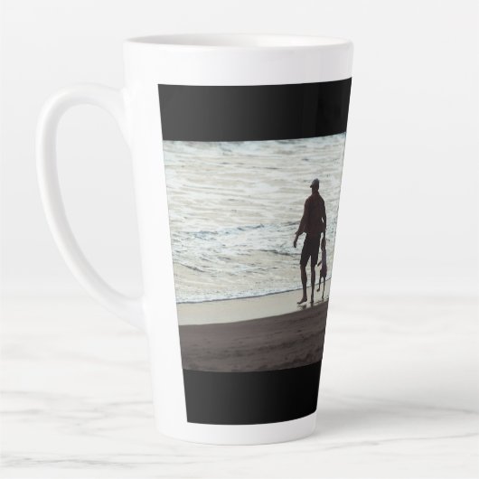 Eenvoudige aangepaste twee foto latte mok (Links)