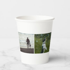 Eenvoudige aangepaste twee foto papieren bekers