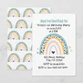 Eenvoudige aangepaste verjaardag regenboog Kaart u (Voorkant / Achterkant)