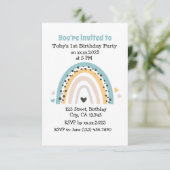 Eenvoudige aangepaste verjaardag regenboog Kaart u (Staand voorkant)