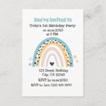 Eenvoudige aangepaste verjaardag regenboog Kaart u