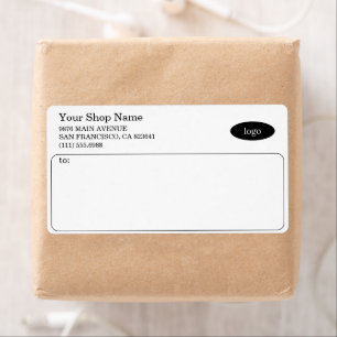 Eenvoudige aangepaste verzendlabels voor bedrijven etiket