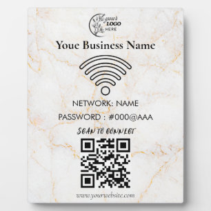 Eenvoudige Aangepaste Wifi Netwerk QR-code Wachtwo Fotoplaat