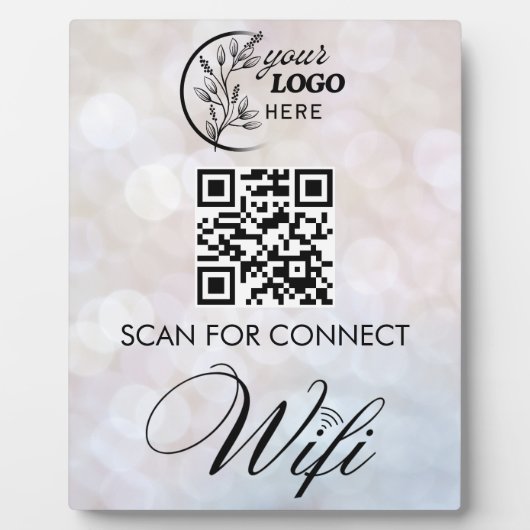 Eenvoudige Aangepaste Wifi Netwerk QR-code Wachtwo Fotoplaat (Voorkant)