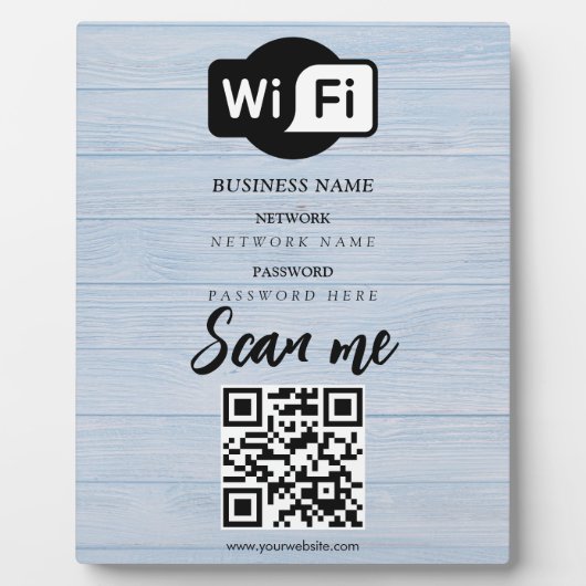 Eenvoudige Aangepaste Wifi Netwerk QR-code Wachtwo Fotoplaat (Voorkant)